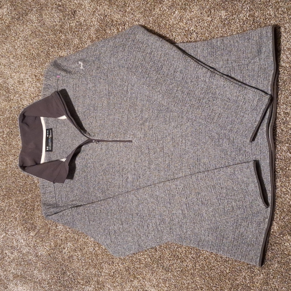 Under Armour NWOT Women's Wintersweet 2.0 Gray 1/2 Zip ColdGear Fleece